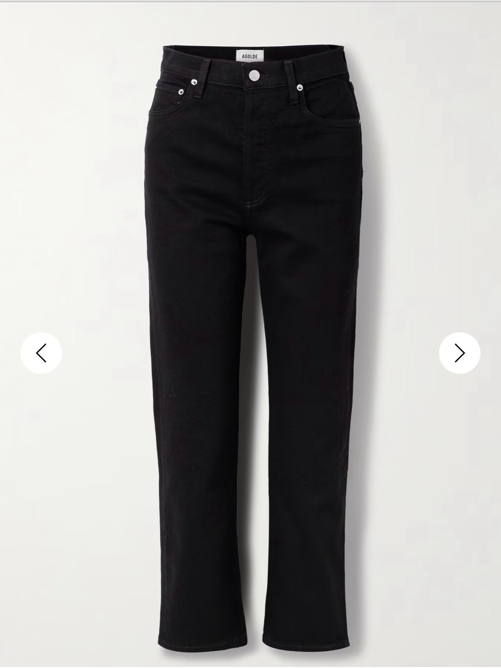 AGOLDE Women’s High-Rise Straight Black Jeans